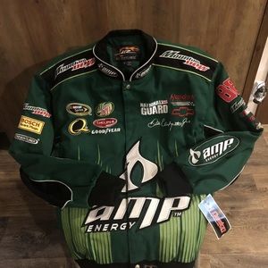 Dale Earnhardt Jr Amp Energy Racing Jacket Coat Chase NASCAR Coat  Size large
